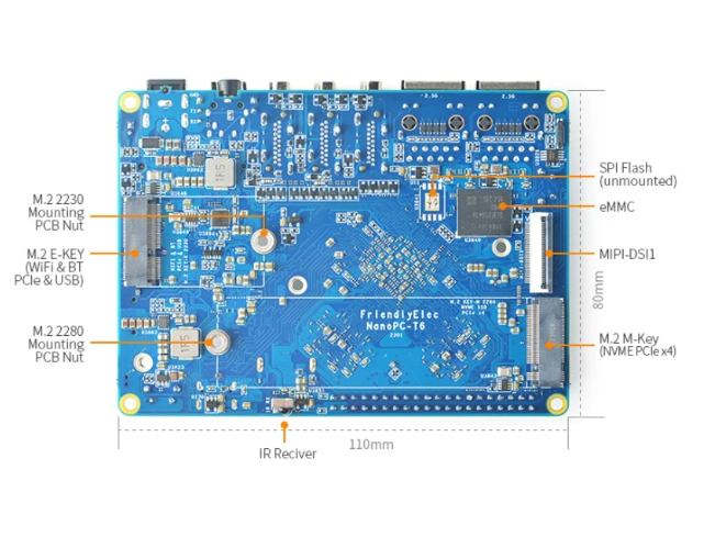 Плата для разработки NanoPC T6 – обзор и цена Nanopc T6 16Gb