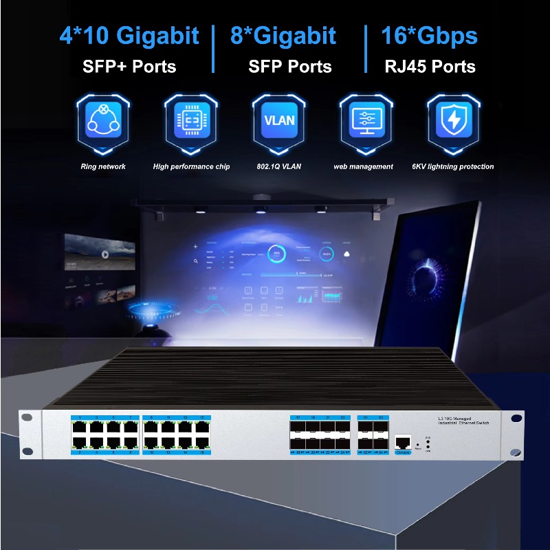 Промышленный управляемый Ether – обзор и цена Sfp+ 10G Managed Switch 8 Port